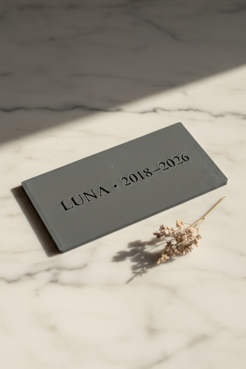 MEMORY TILE – 3D-gedrucktes Erinnerungsmodul, Graphit PETG